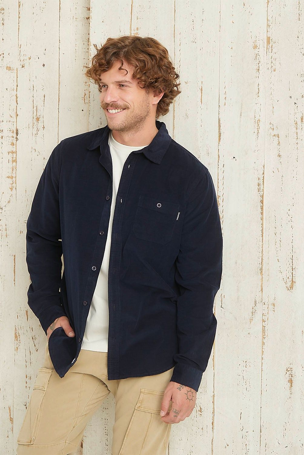 DOO AUSTRALIA - Sobrecamisa Hombre Doo Australia Cotelé Slim Fit Algodón
