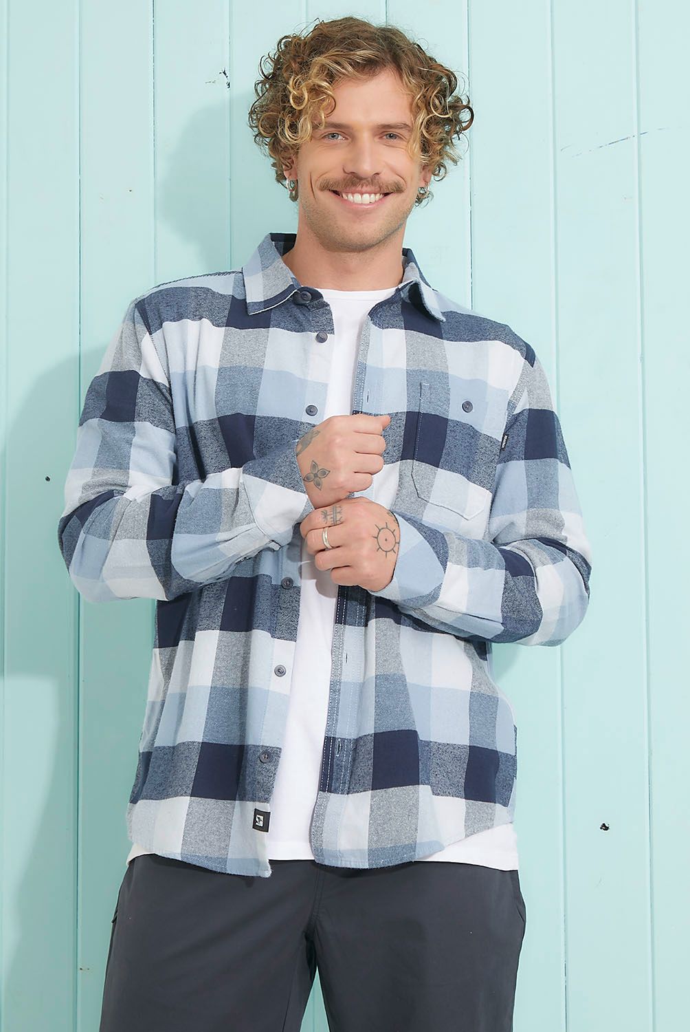 DOO AUSTRALIA - Camisa Manga Larga Algodón Hombre Doo Australia