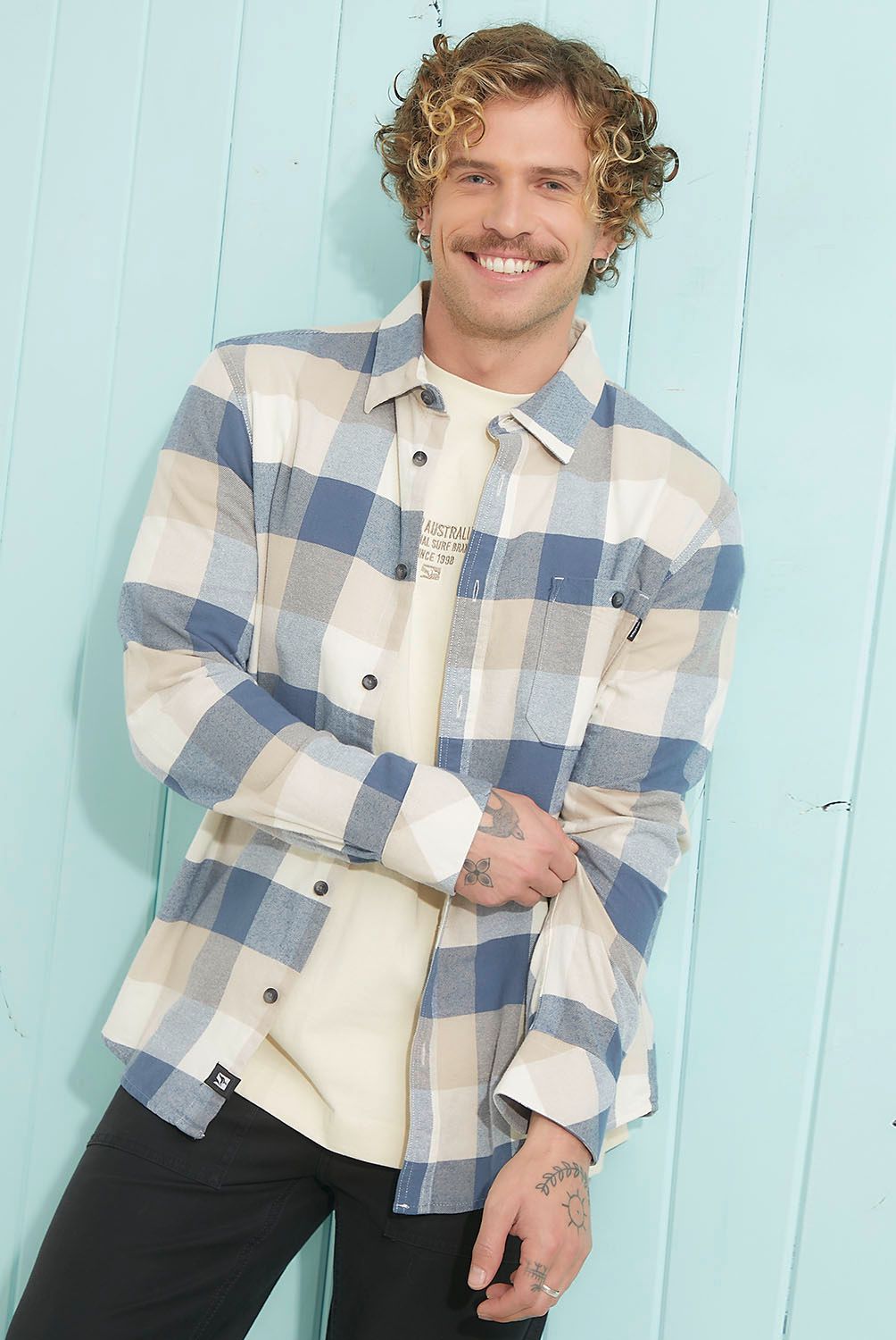 DOO AUSTRALIA - Camisa Manga Larga Algodón Hombre Doo Australia