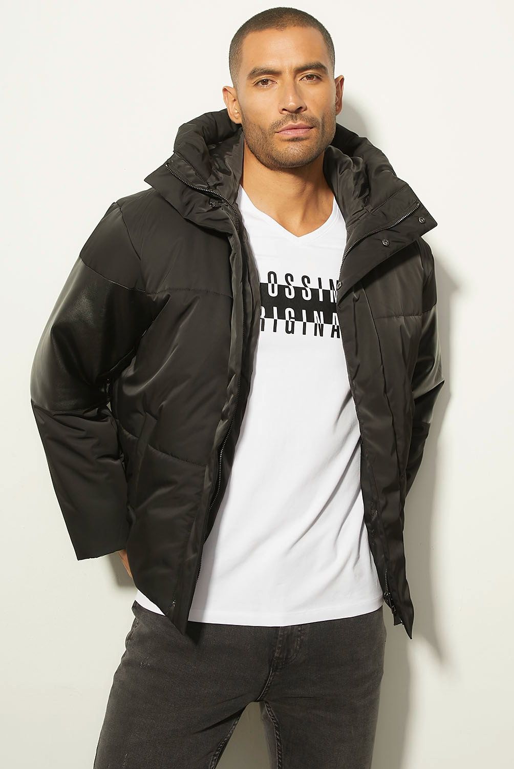 MOSSIMO - Parka Pu Casual Hombre Mossimo
