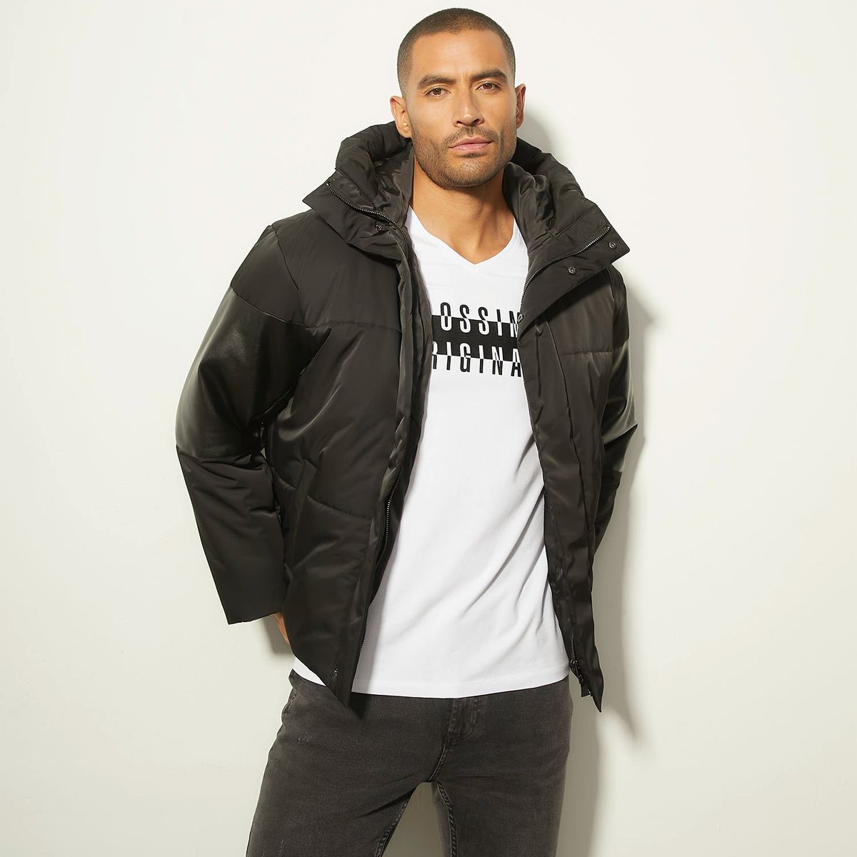 MOSSIMO - Parka Pu Casual Hombre Mossimo