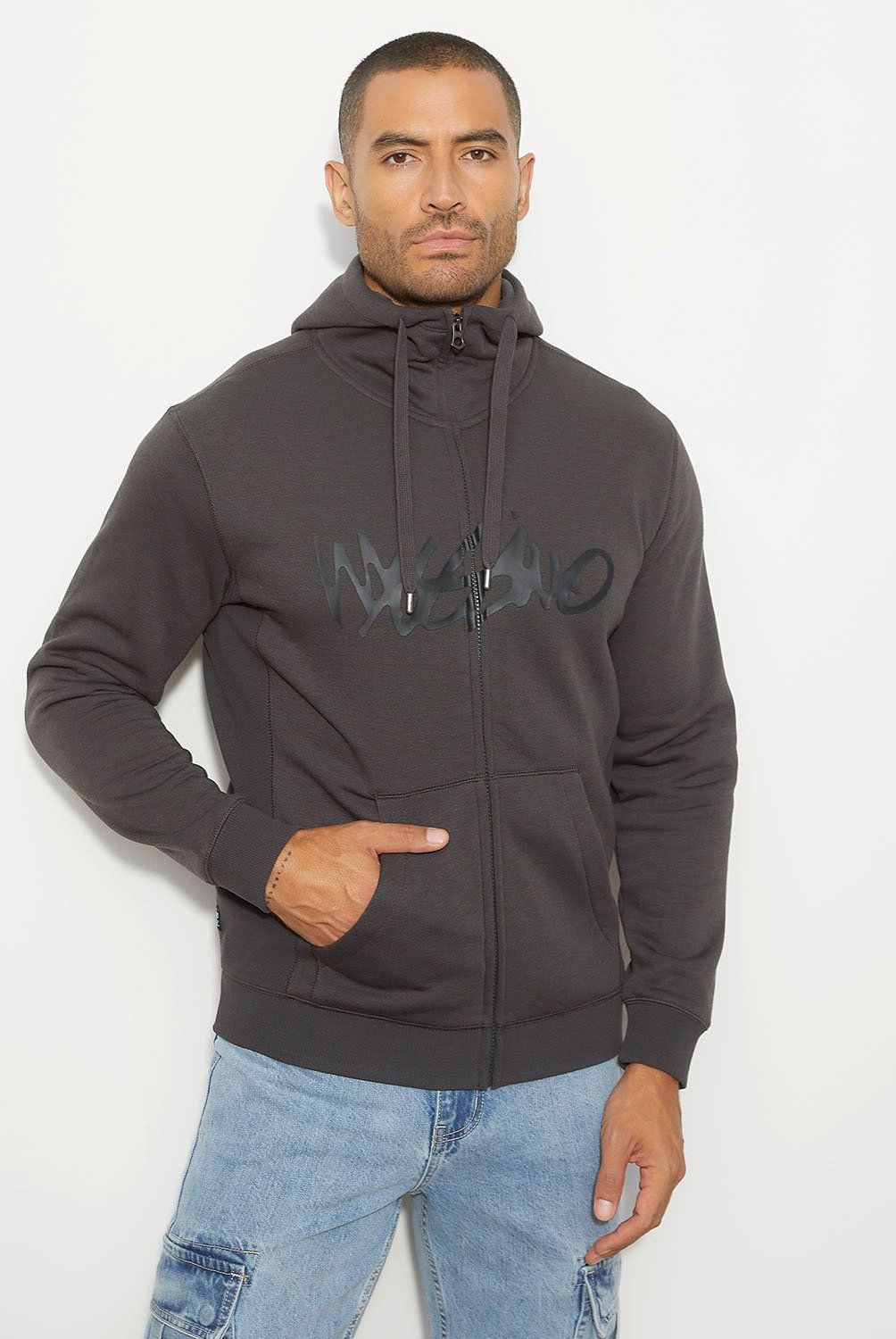 MOSSIMO - Polerón Cierre Algodón Hombre Mossimo