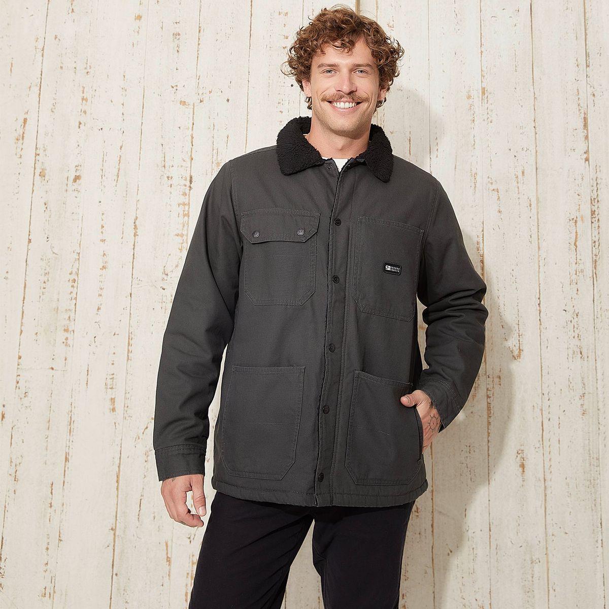 DOO AUSTRALIA - Chaqueta Casual Algodón Hombre Doo Australia Cuello Sherpa