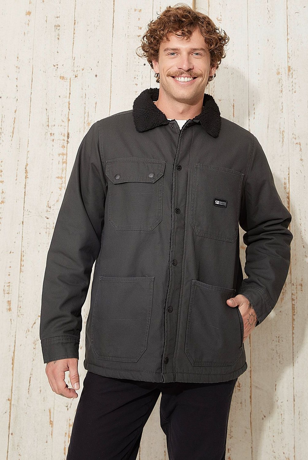 DOO AUSTRALIA - Chaqueta Casual Algodón Hombre Doo Australia Cuello Sherpa