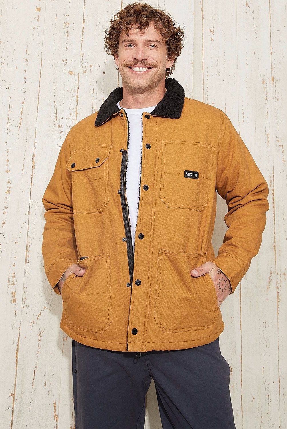 DOO AUSTRALIA - Chaqueta Casual Algodón Hombre Doo Australia Cuello Sherpa