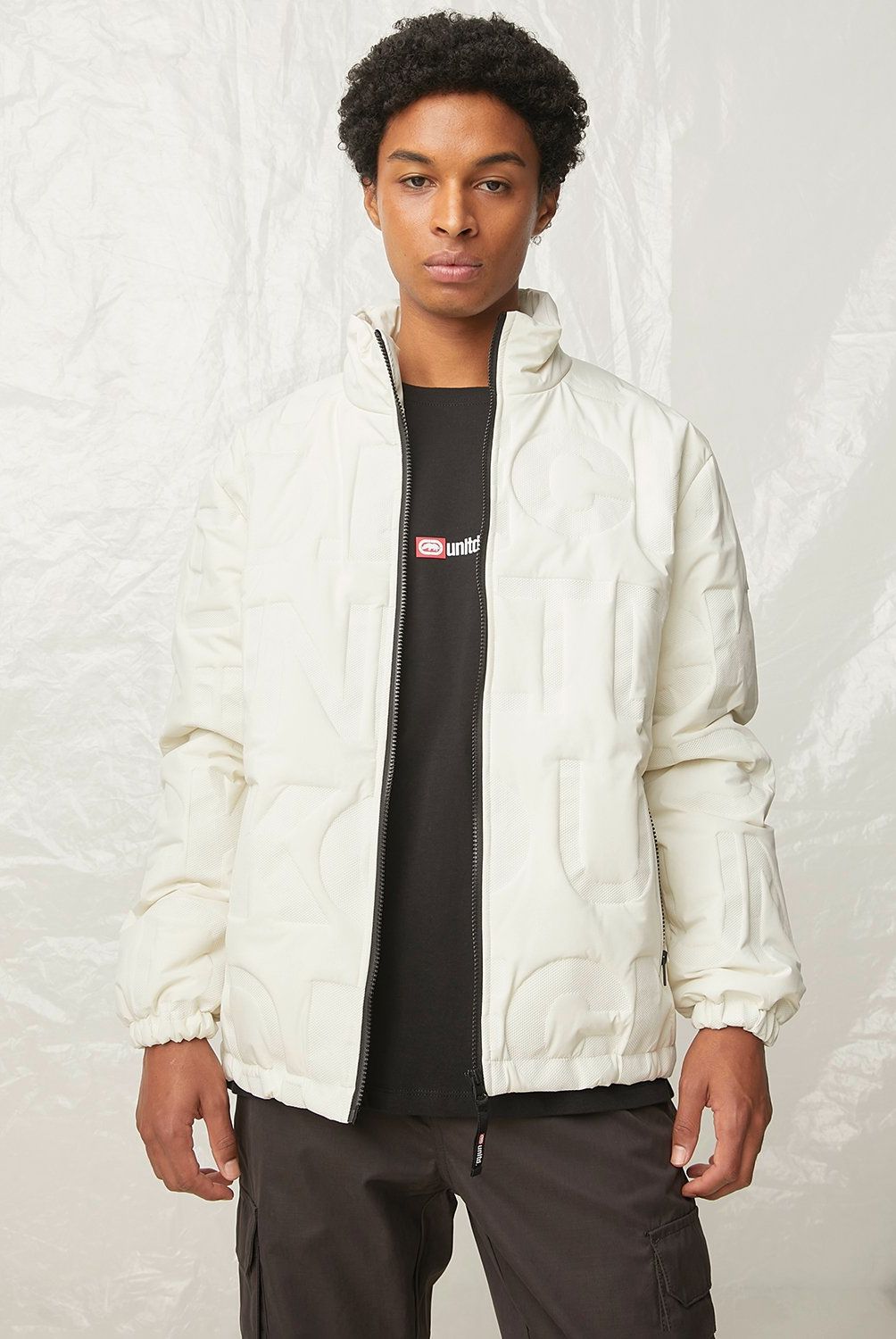 ECKO - Parka Manga Larga Logo Hombre Ecko