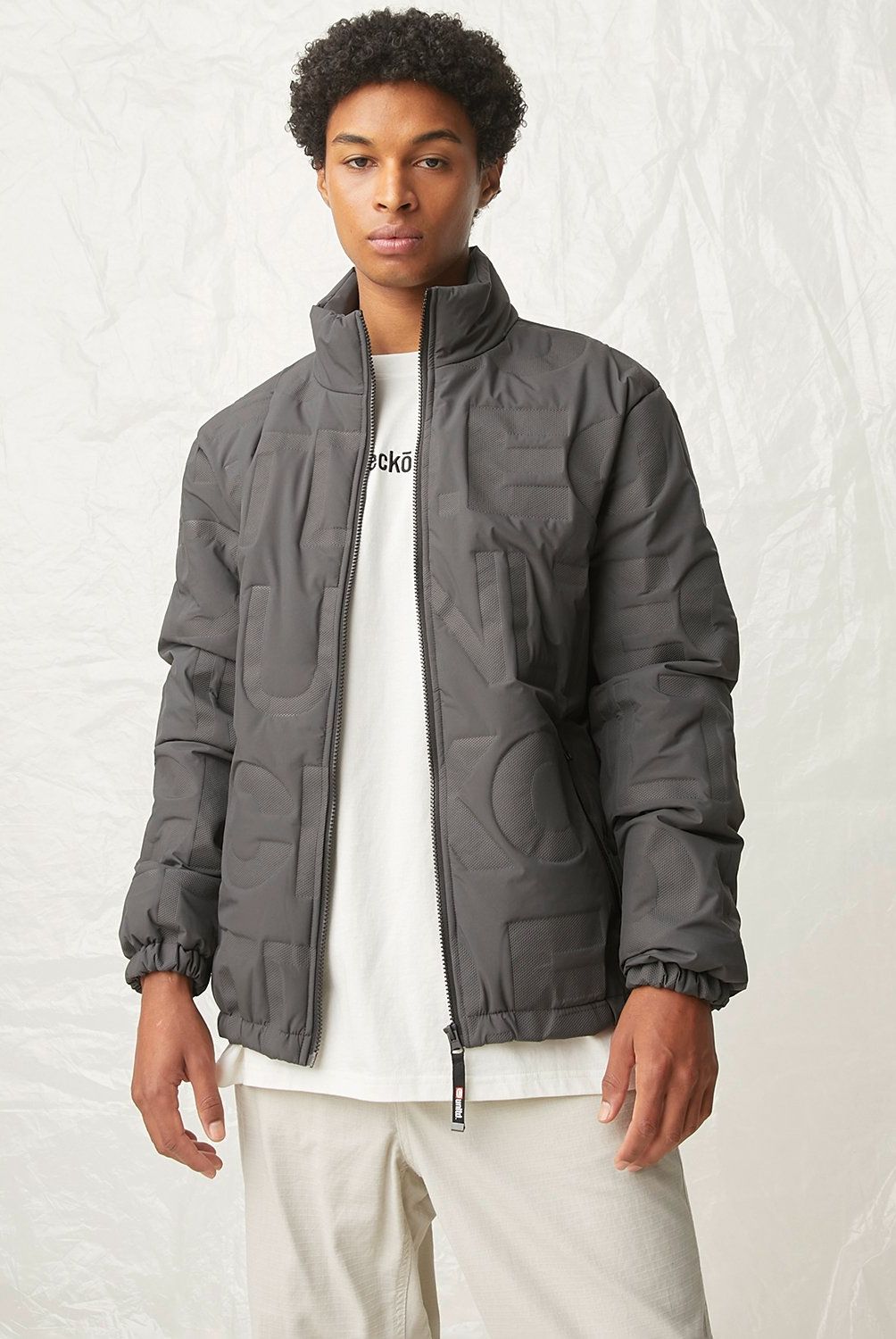 ECKO - Parka Manga Larga Logo Hombre Ecko