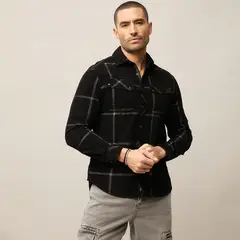 MOSSIMO - Camisa Casual Manga Larga Algodón