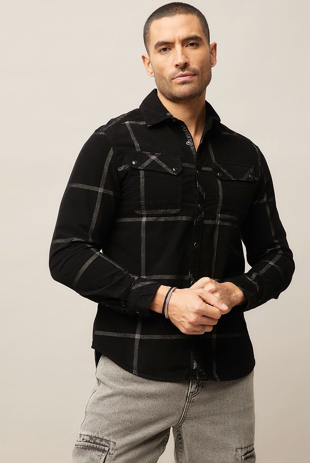 MOSSIMO - Camisa Casual Manga Larga Algodón Mossimo