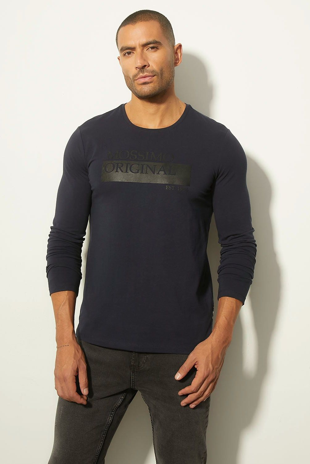 MOSSIMO - Polera Manga Larga Casual Algodón Hombre Mossimo
