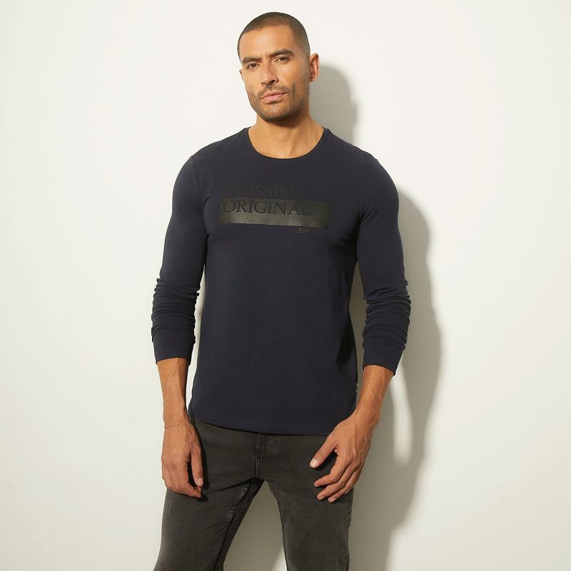 MOSSIMO - Polera Manga Larga Casual Algodón Hombre Mossimo