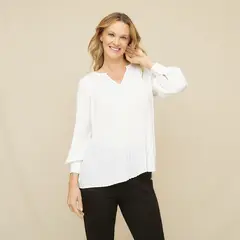 S COCCI - Blusa S.Cocci Manga Larga Cuello V Mujer Estilo Casual