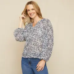 S COCCI - Blusa Estampada Manga Larga S.Cocci Mujer