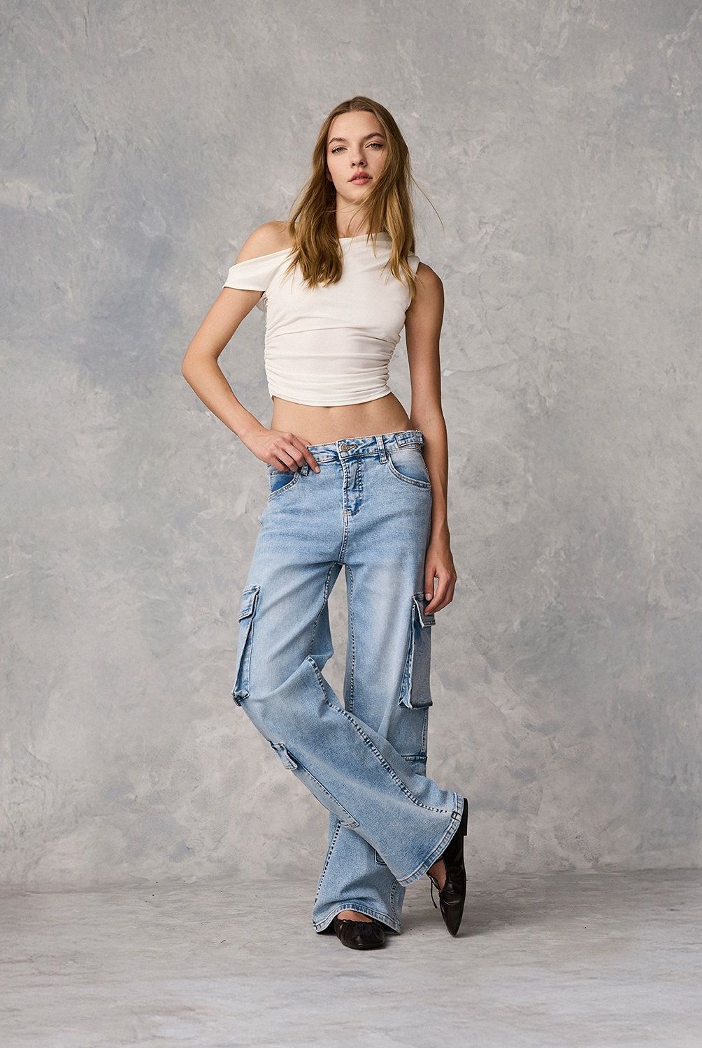 SYBILLA - Jeans Cargo Mujer Sybilla