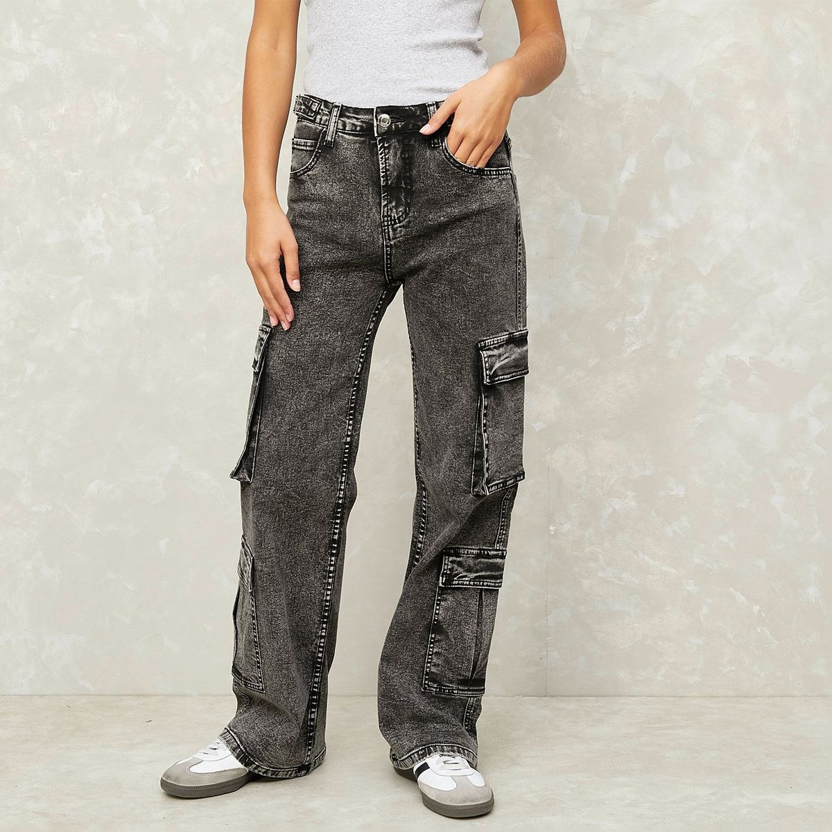 SYBILLA - Jeans Cargo Mujer Sybilla