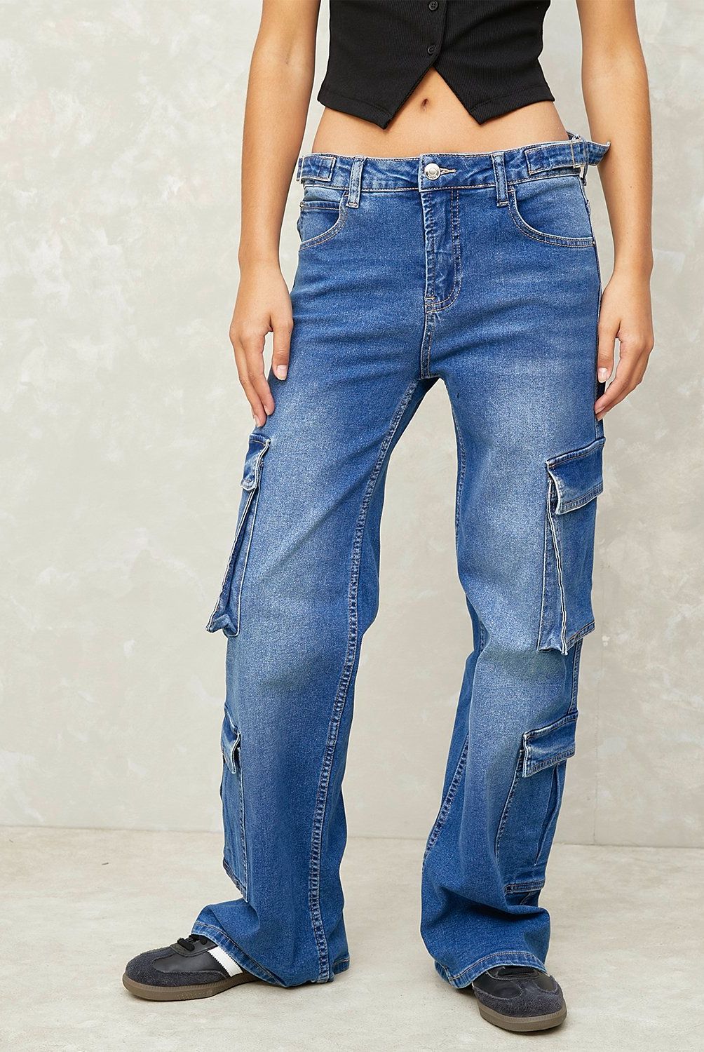 SYBILLA - Jeans Cargo Mujer Sybilla