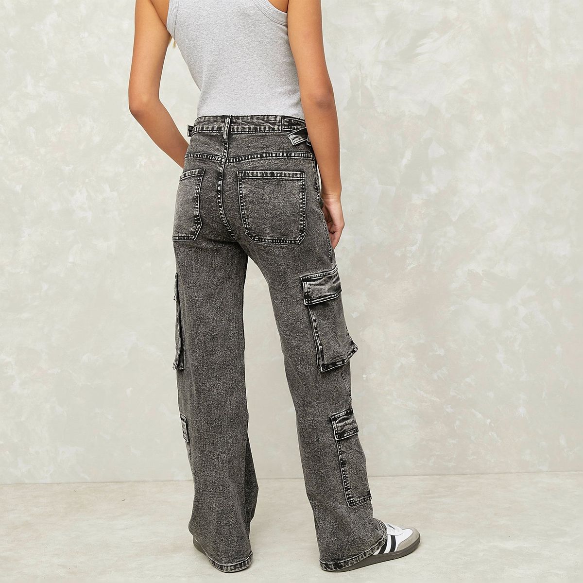 SYBILLA - Jeans Cargo Mujer Sybilla