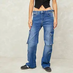 SYBILLA - Jeans Cargo Mujer