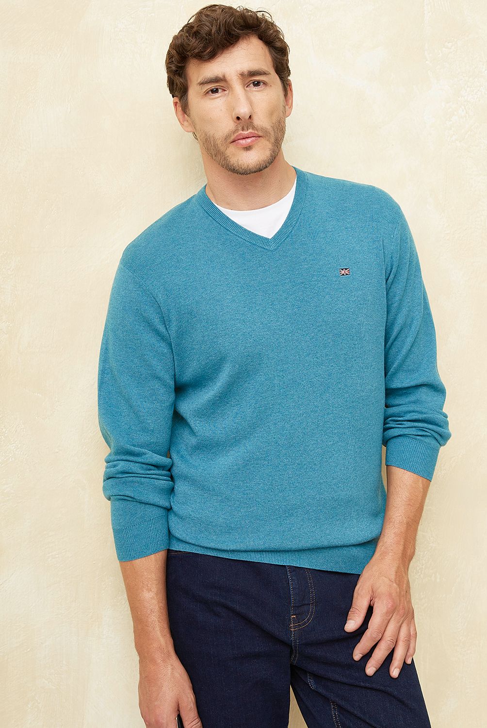 UNIVERSITY CLUB - Sweater Casual Algodón University Club Hombre Cuello En V