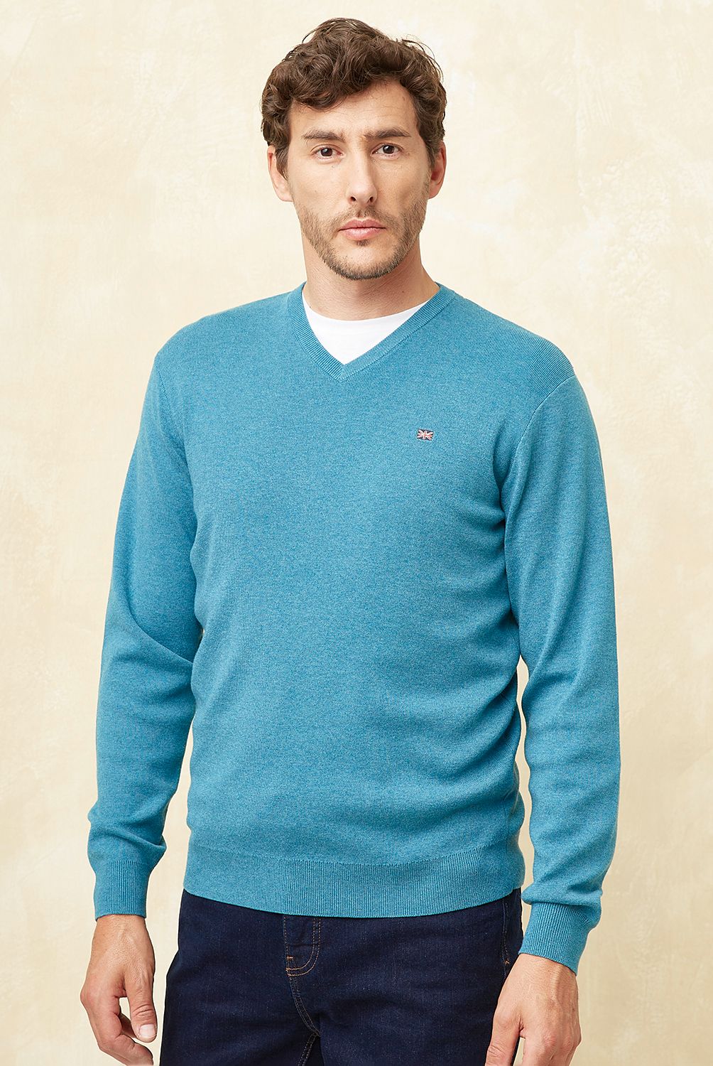 UNIVERSITY CLUB - Sweater Casual Algodón University Club Hombre Cuello En V