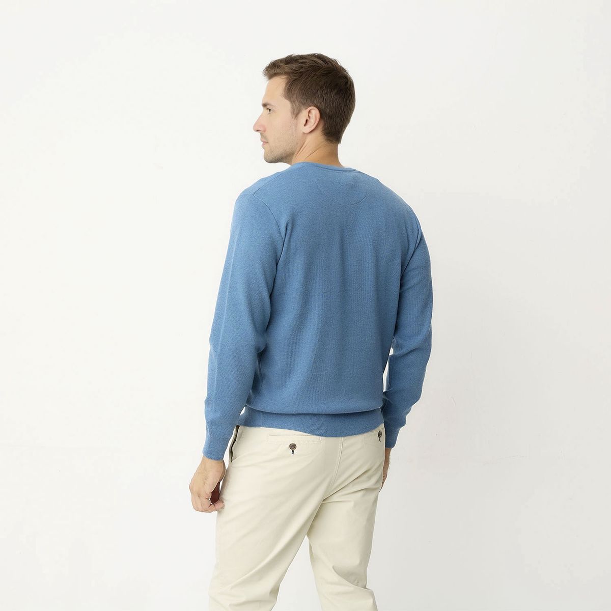 UNIVERSITY CLUB - Sweater Casual Algodón University Club Hombre Cuello En V