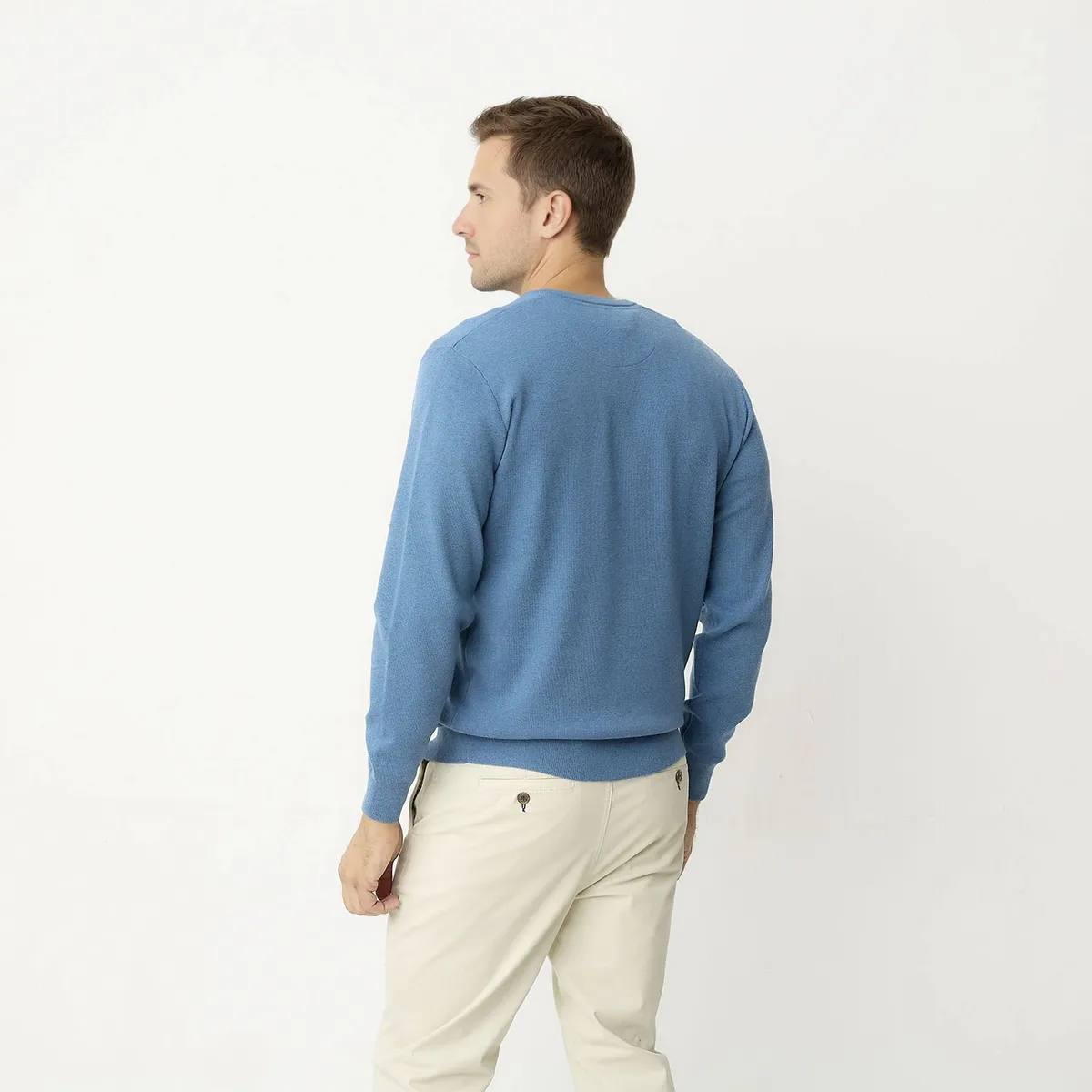 UNIVERSITY CLUB - Sweater Casual Algodón University Club Hombre Cuello En V