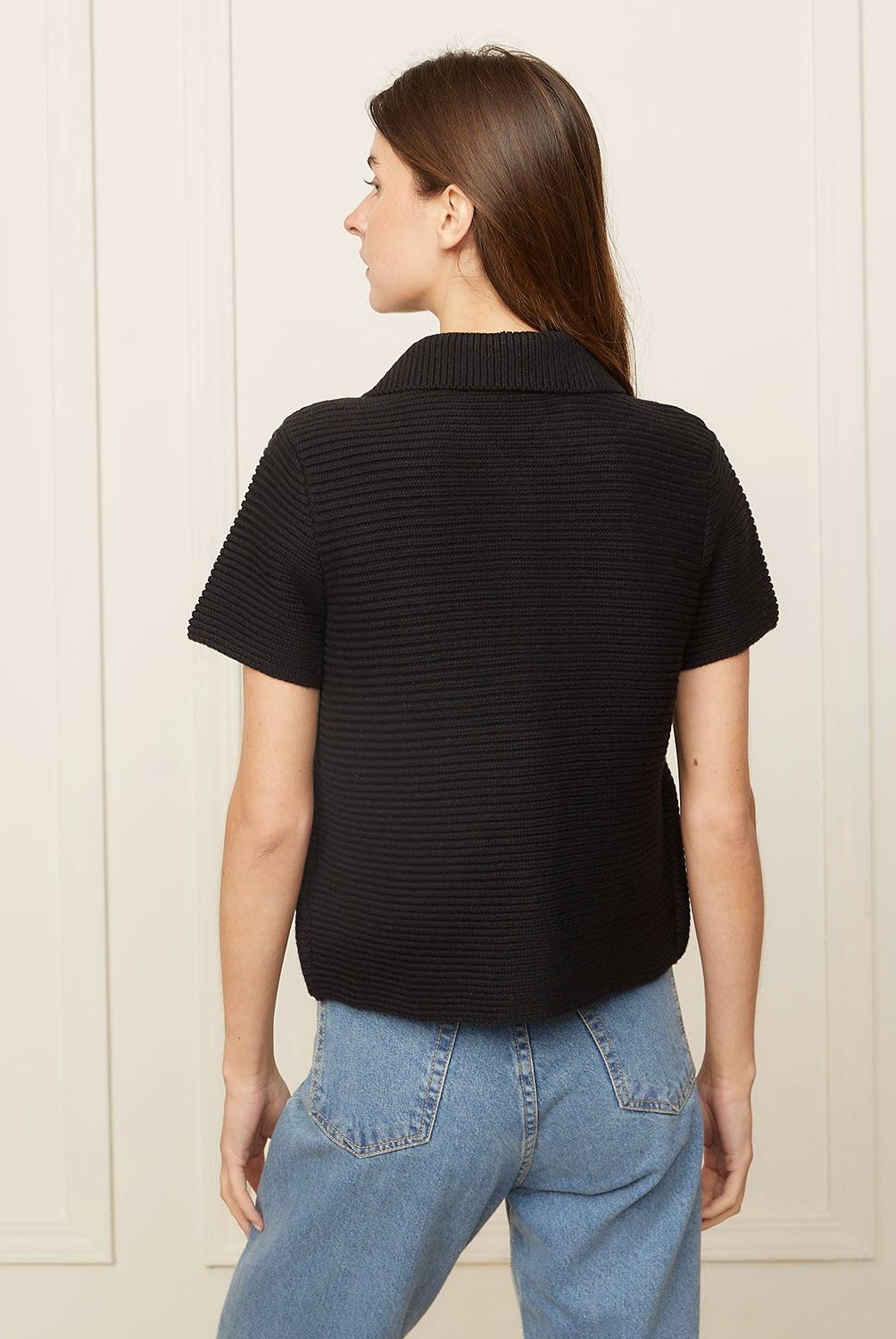 BASEMENT - Polera de Punto Manga Corta Basement Mujer Algodón