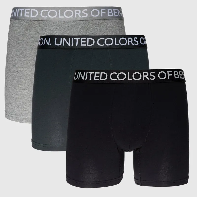 BENETTON - Pack De 3 Boxers Algodón Hombre Benetton