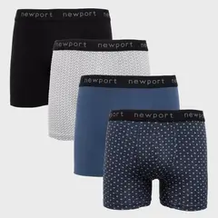 NEWPORT - Pack De 4 Boxers Algodón Hombre