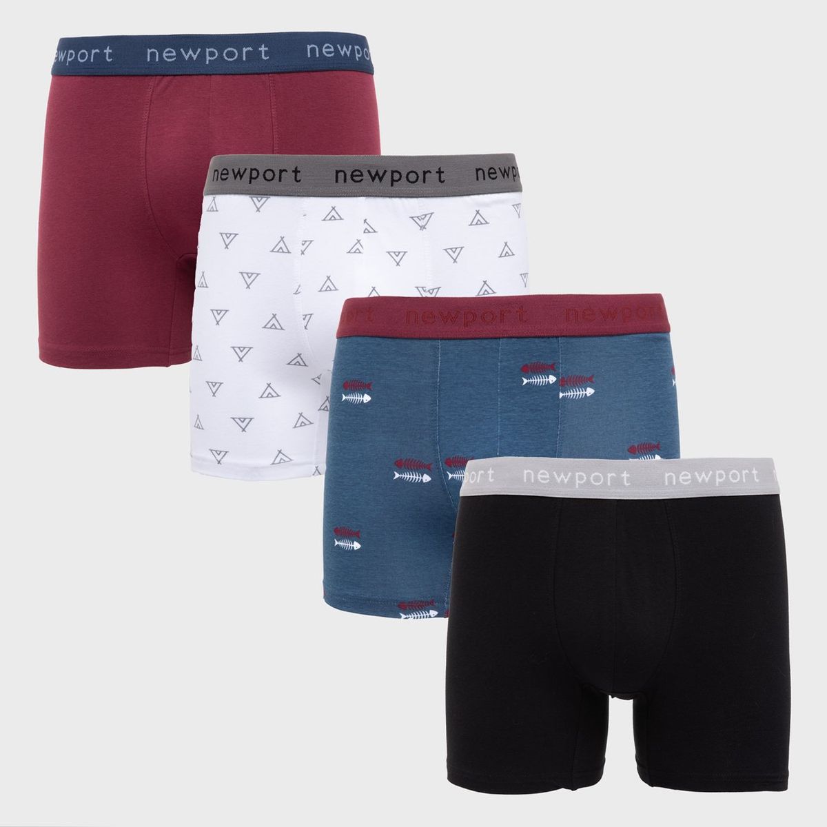 NEWPORT - Pack De 4 Boxers Algodón Hombre Newport