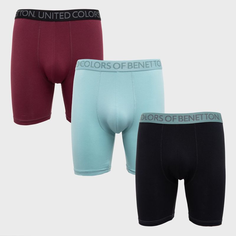 BENETTON - Pack De 3 Boxers Algodón Hombre Benetton