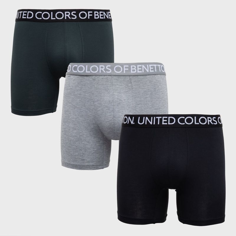 BENETTON - Pack De 3 Boxers Algodón Hombre Benetton