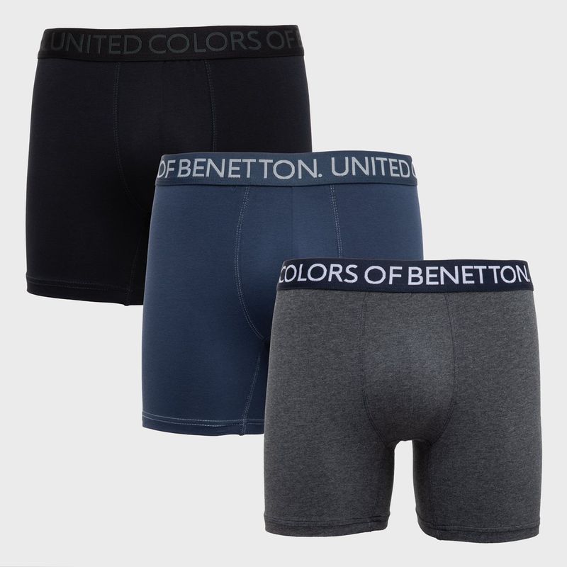 BENETTON - Pack De 3 Boxers Algodón Hombre Benetton