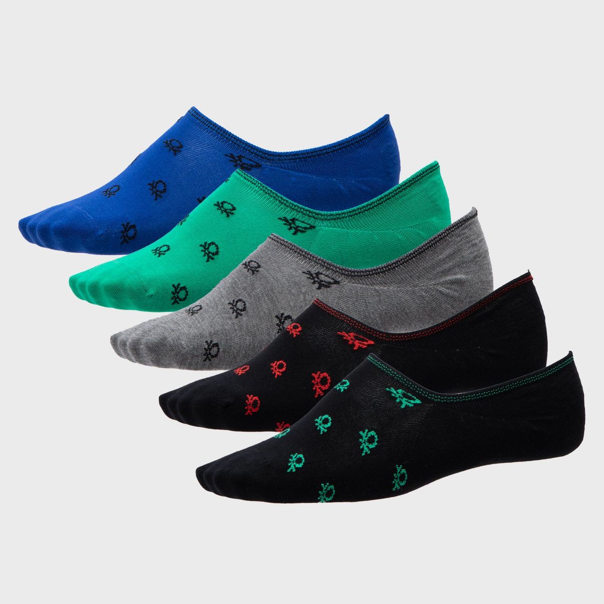 BENETTON - Pack De 5 Calcetines Invisibles Hombre Benetton