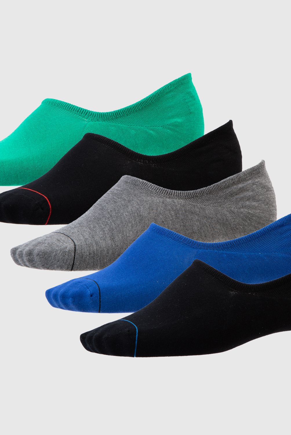 BENETTON - Pack De 5 Calcetines Invisibles Hombre Benetton