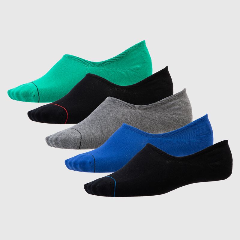 BENETTON - Pack De 5 Calcetines Invisibles Hombre Benetton