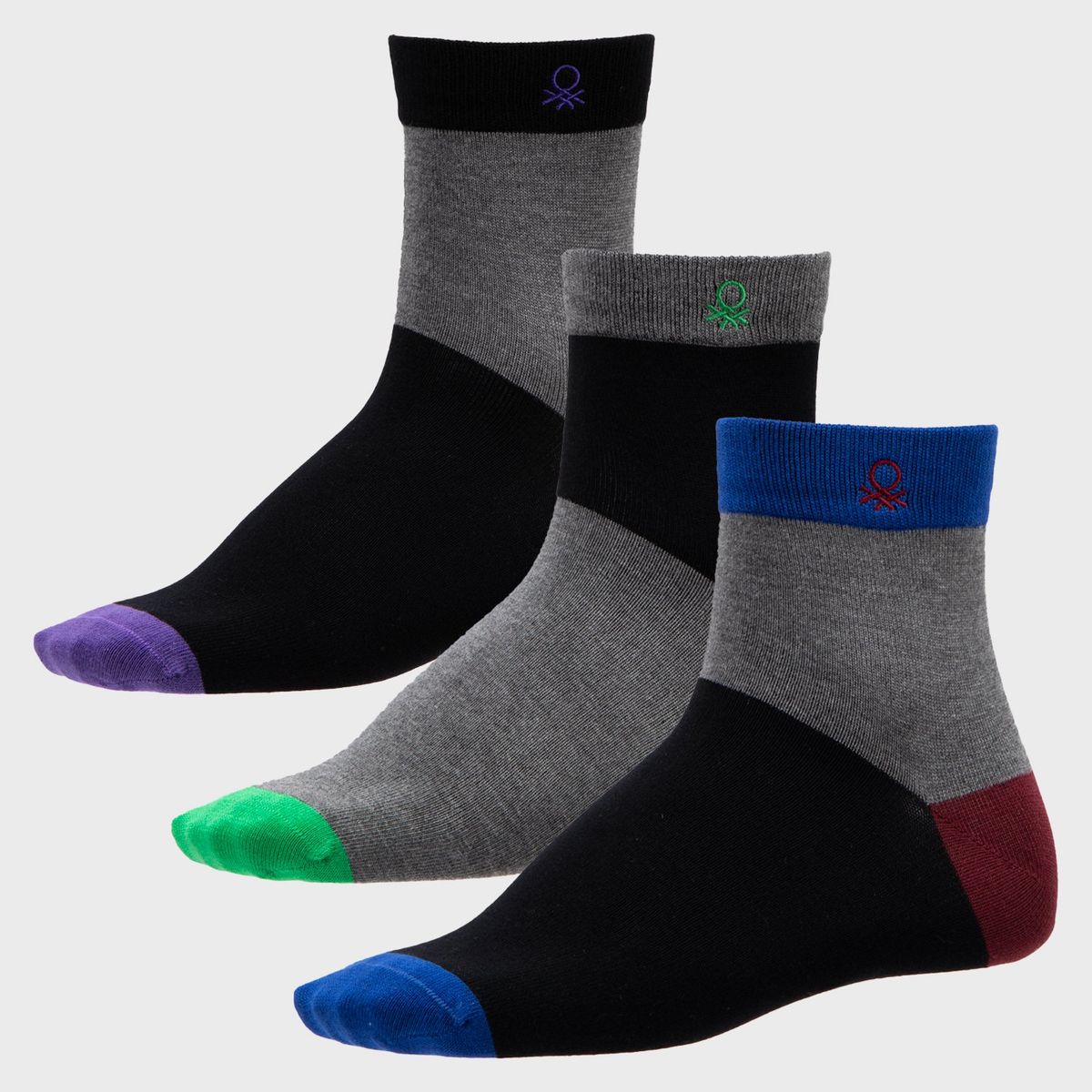 BENETTON - Pack De 3 Calcetines Sport Hombre Benetton