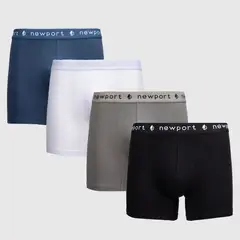 NEWPORT - Pack De 4 Boxers Algodón Hombre