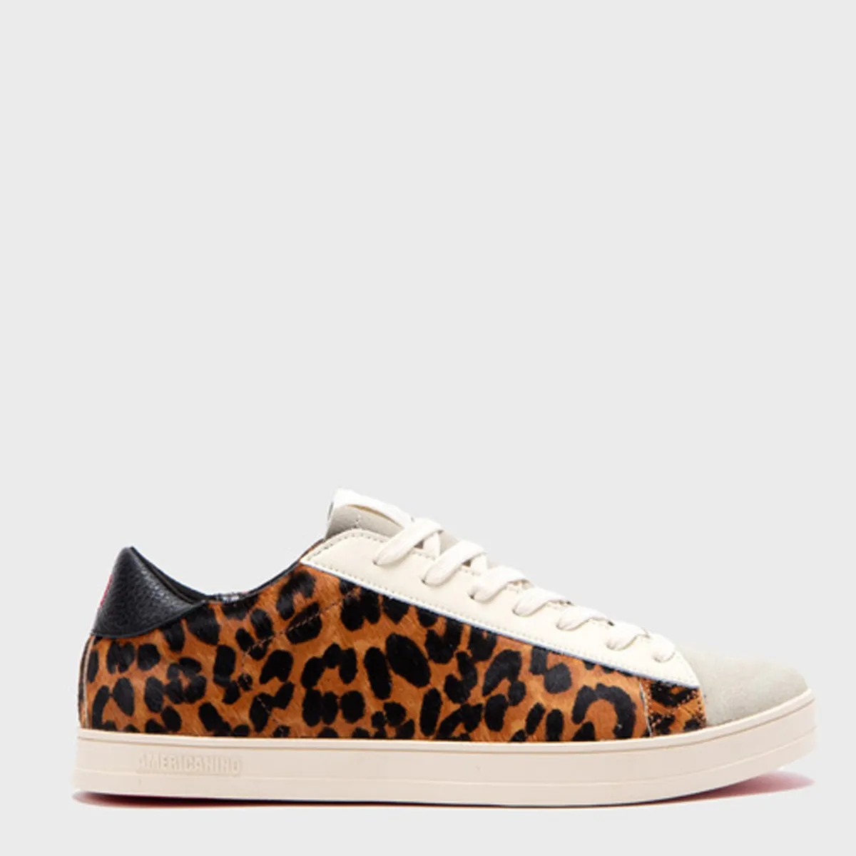 AMERICANINO - Zapatilla Urbana Mujer Cuero Animal Print Americanino