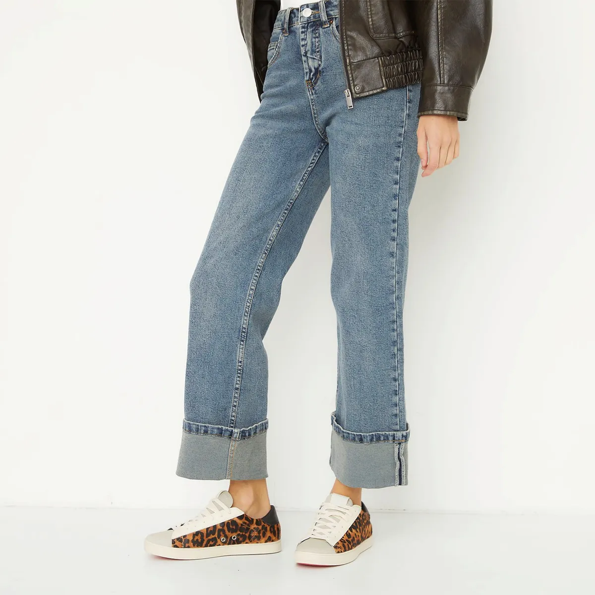 AMERICANINO - Zapatilla Urbana Mujer Cuero Animal Print Americanino