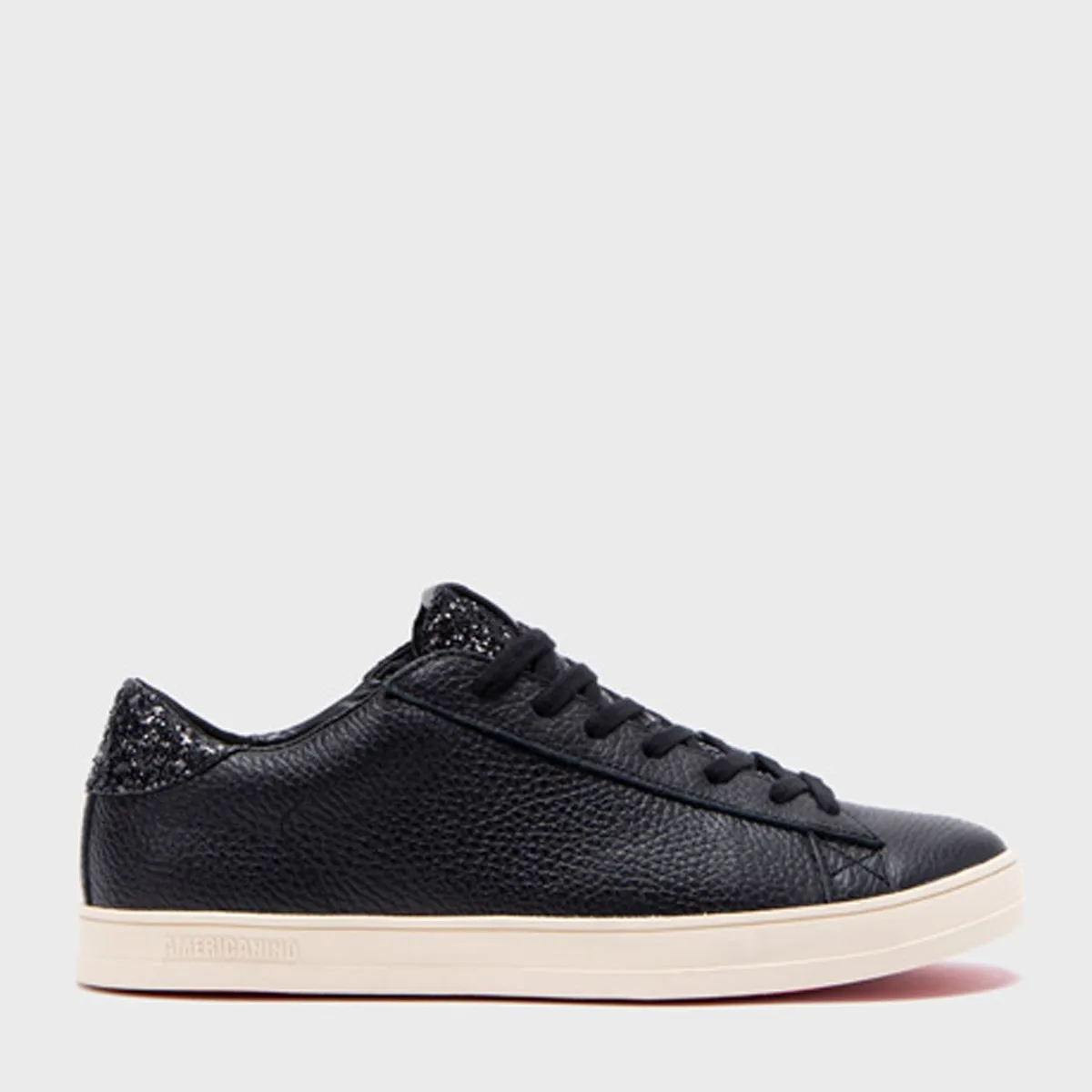 AMERICANINO - Zapatilla Urbana Mujer Cuero Negro Americanino