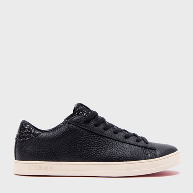 AMERICANINO - Zapatilla Urbana Mujer Cuero Negro Americanino