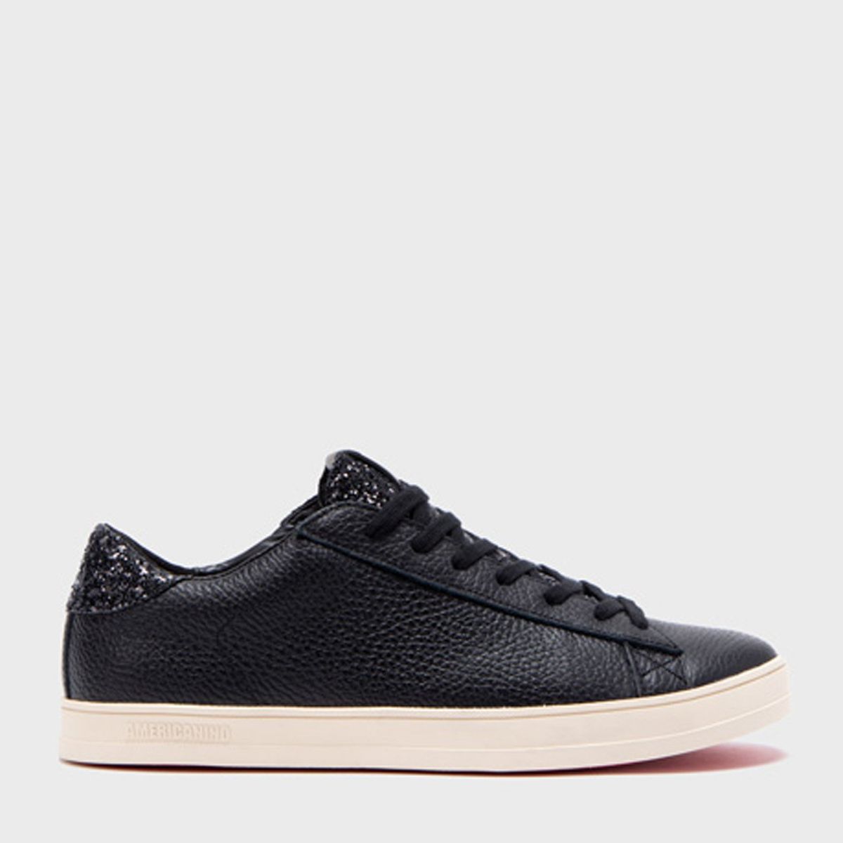 AMERICANINO - Zapatilla Urbana Mujer Cuero Negro Americanino