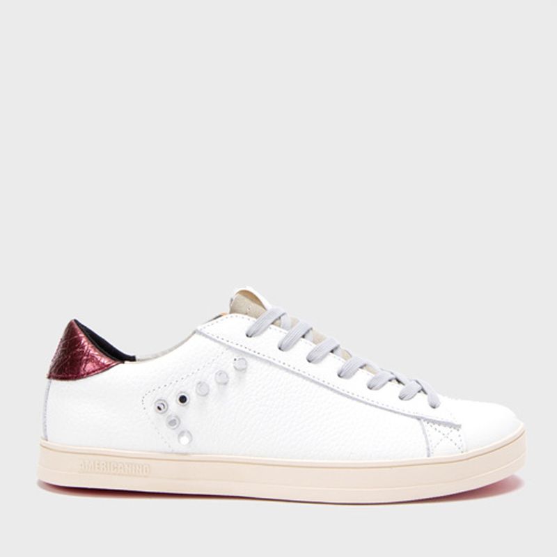 AMERICANINO - Zapatilla Urbana Mujer Cuero Blanco Americanino
