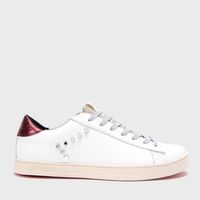 Zapatilla Urbana Mujer Cuero Blanco
