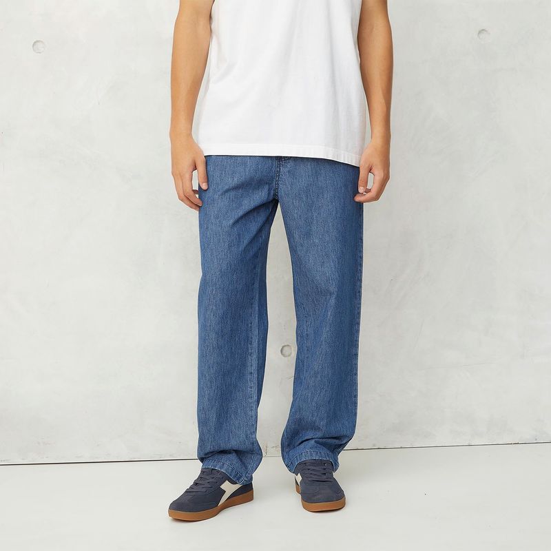 BEARCLIFF - Jeans Baggy Bearcliff Algodón Hombre Estilo Urbano