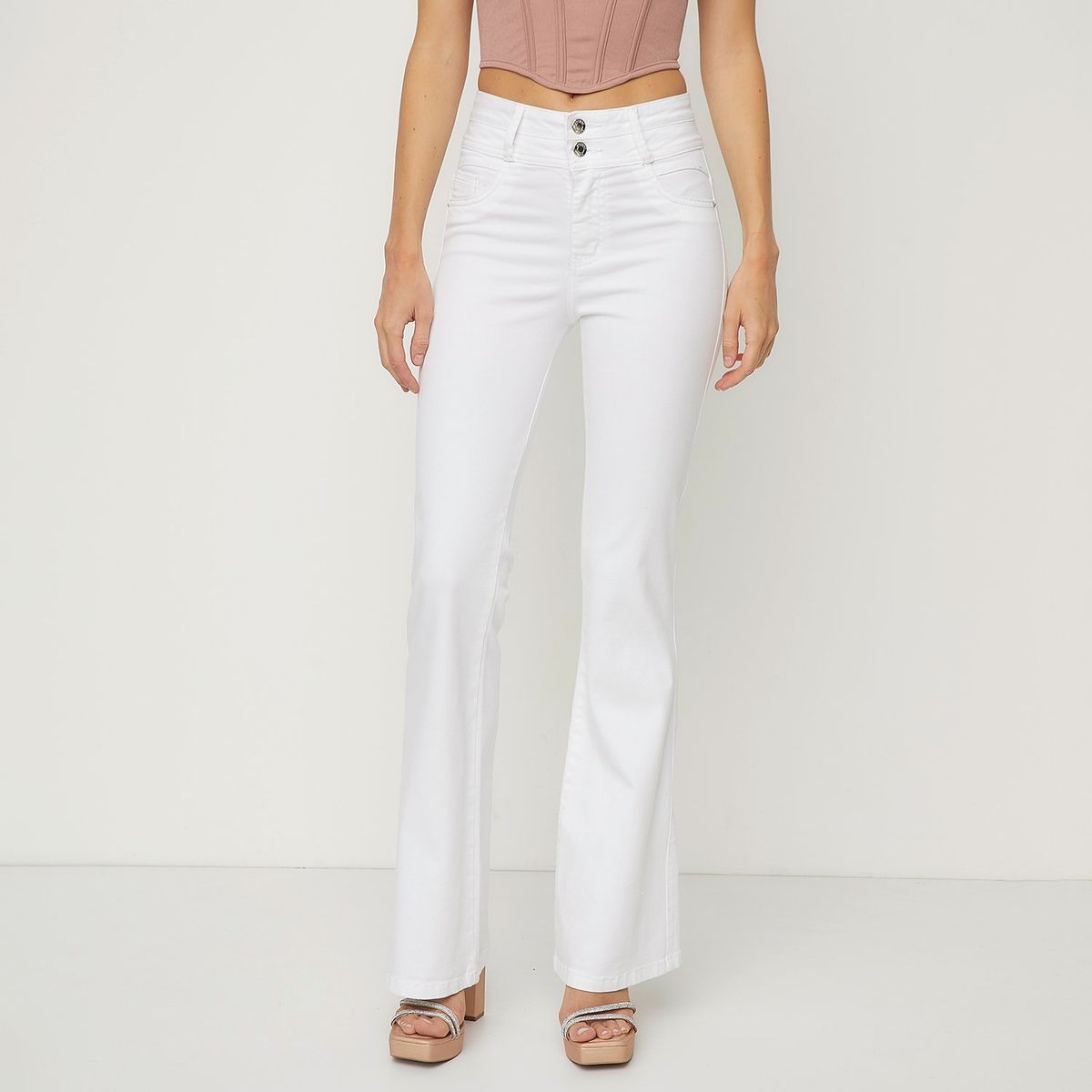 MOSSIMO - Jeans Flare Tiro Medio Mujer Mossimo