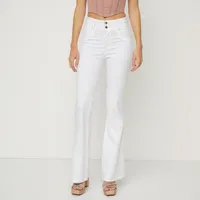 Jeans Flare Tiro Medio Mujer