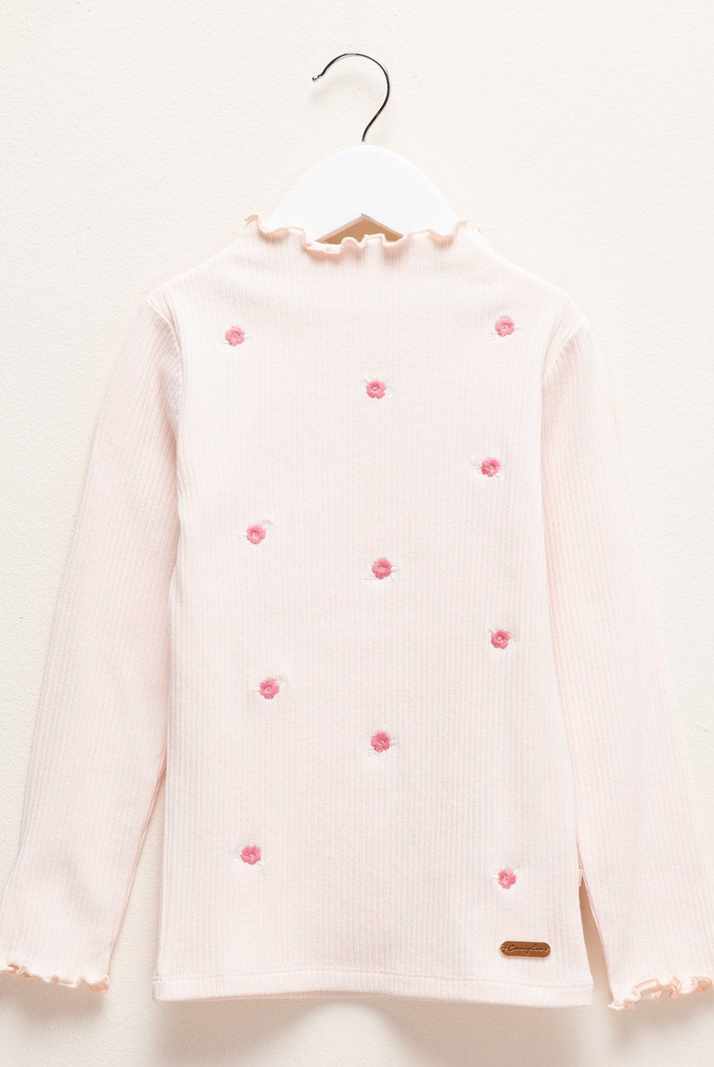 CONIGLIO - Polera Manga Larga Coniglio Algodón Flores Niña