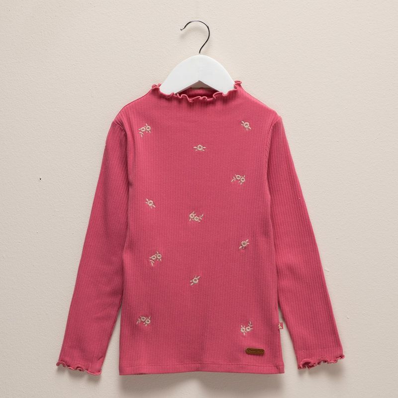 CONIGLIO - Polera Manga Larga Coniglio Algodón Flores Niña